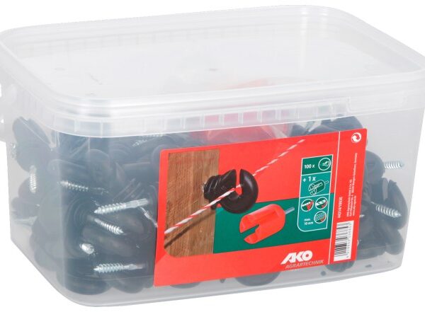 AKO Ring isolator kompact. sort . bøtte m/100 stk