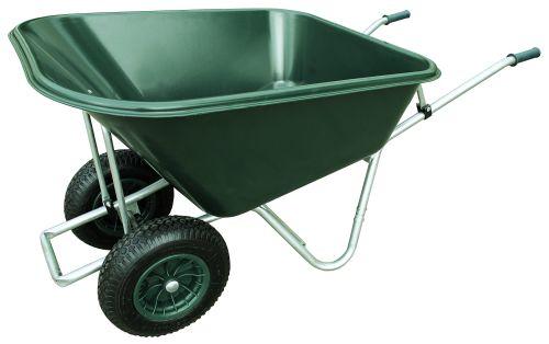 Trillebåre - Stallkjerre 2-hjuls 250 liter - grønn