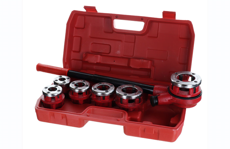 Rørgjengesett med 6 gjengehoder - 3/8. 1/4. 1/2. 3/4. 1. 1 1/4