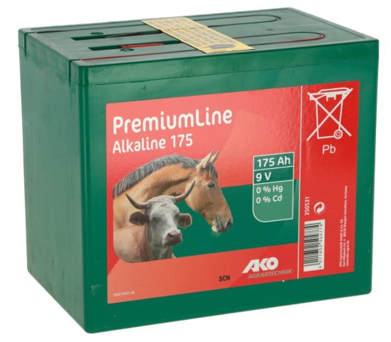 AKO tørt batteri Alkaline 9 V. 175 Ah