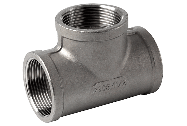 Gjengedeler rustfri T-rør. 3/4"