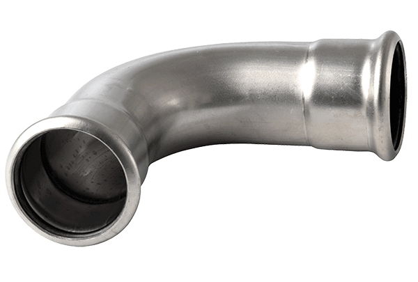 Pressfitting Rustfritt Bend 2 muff. 90 gr. 22 mm