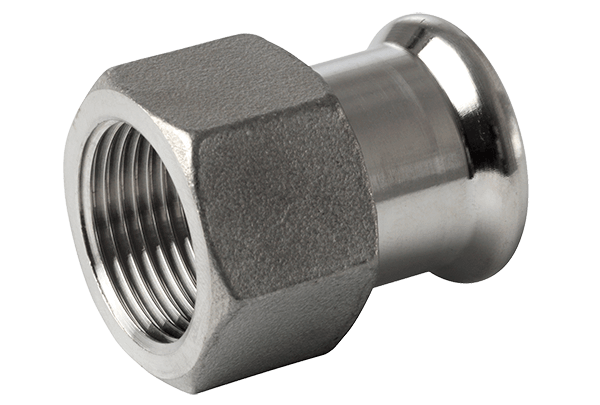 Pressfitting Rustfritt Overgang  22 mm - 1/2" innv. gj