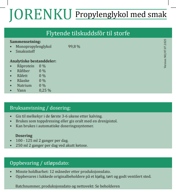 Jorenku propylenglycol m/smak - Bilde 2