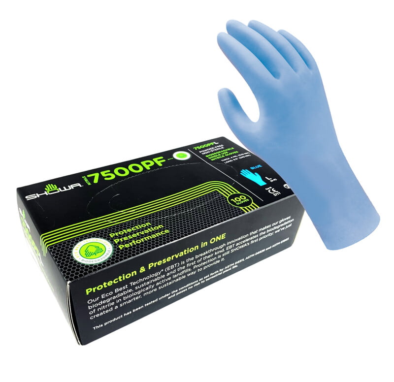 Showa engangshanske 7500 blå