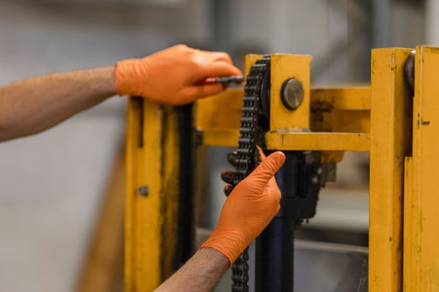 Nitril hanske X-Grip 240 mm, 50 pcs, orange - Bilde 3