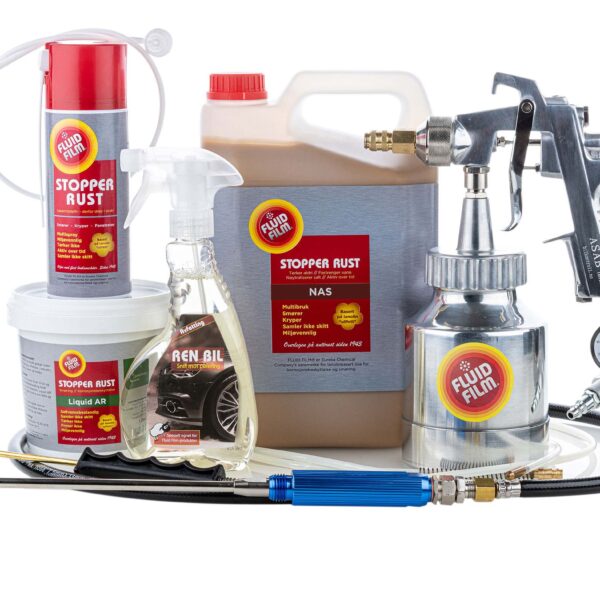 Fluid Film pakke med proff trykkbegerpistol ASAB TB301