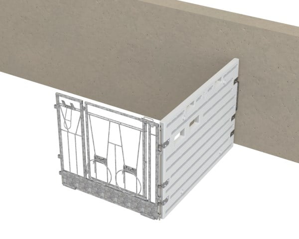 KERBL Kalveboks modulær for utvidelse, komplet for veggmontasje.