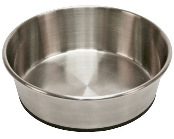 Matskål i rustfritt stål til hund