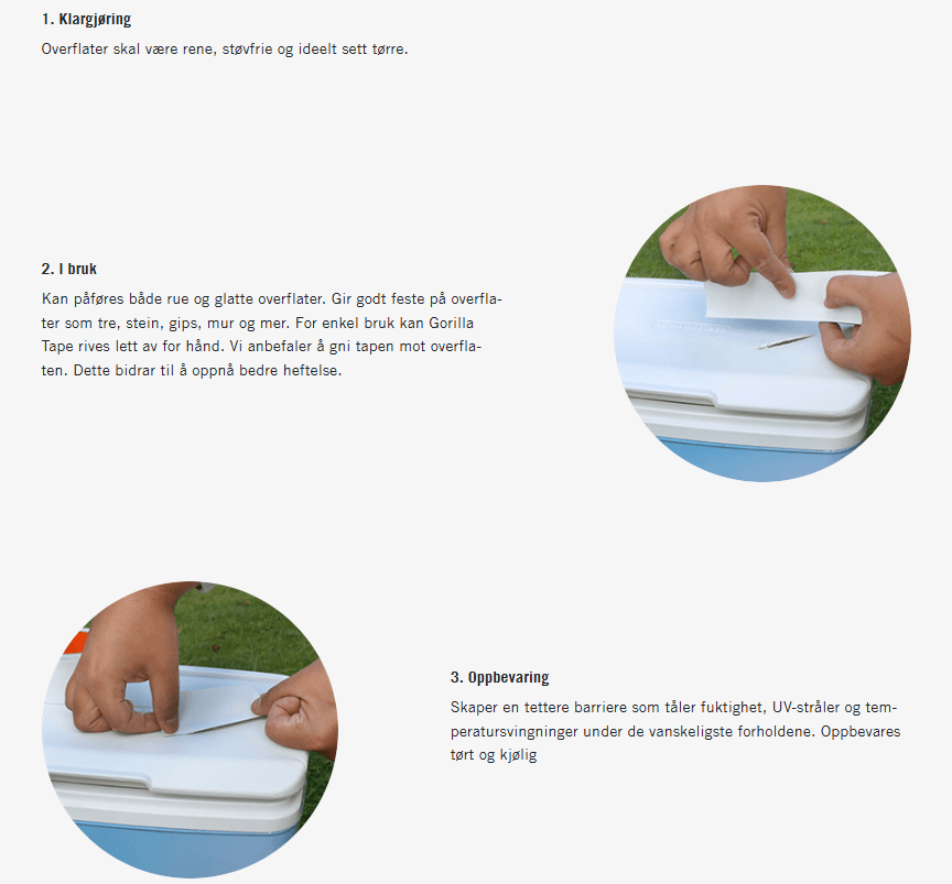 Gorilla Tape Svart 11mtr x 48 Extra Strong - Bilde 4