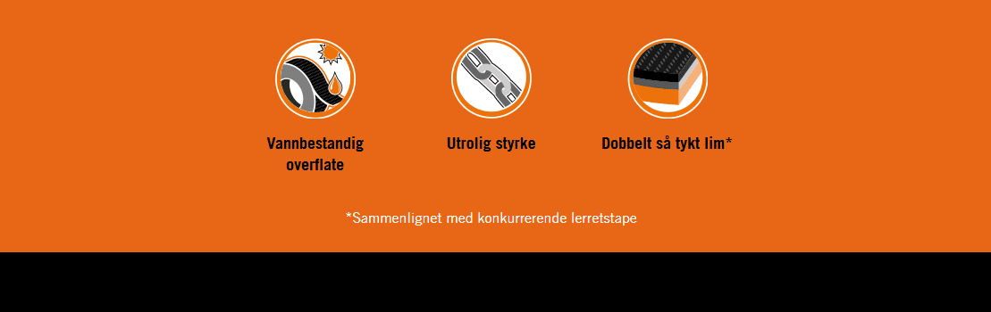 Gorilla Tape Svart 11mtr x 48 Extra Strong - Bilde 3