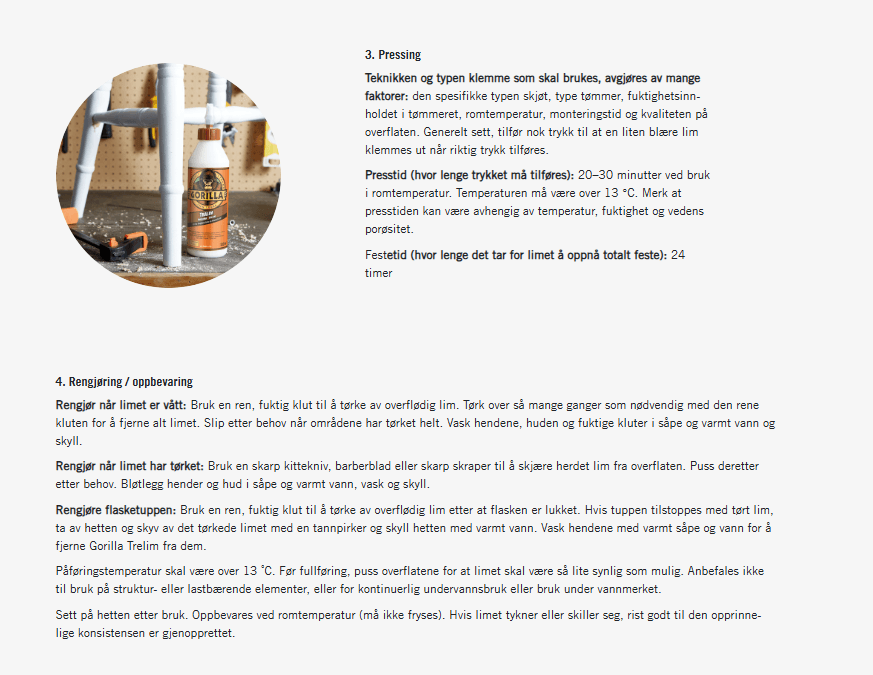 Gorilla Wood Glue 532ml - Bilde 3